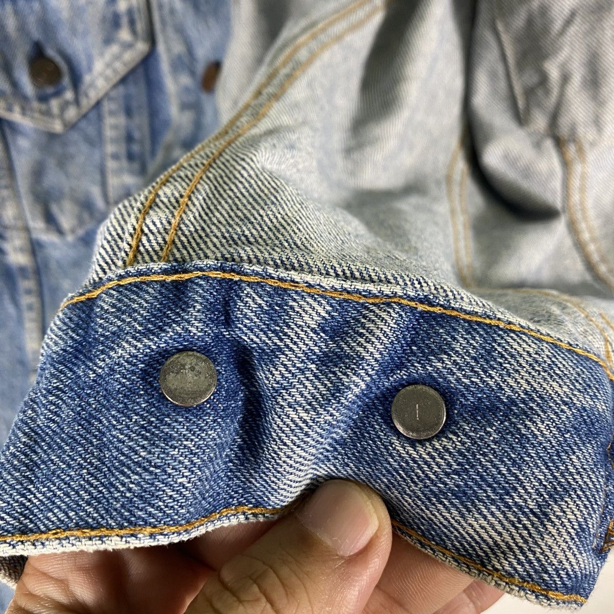 Levi's × Levi's Vintage Clothing × Vintage Vintage Levis Denim Truckers Jacket 70505-0217 Size US S / EU 44-46 / 1 - 16 Thumbnail