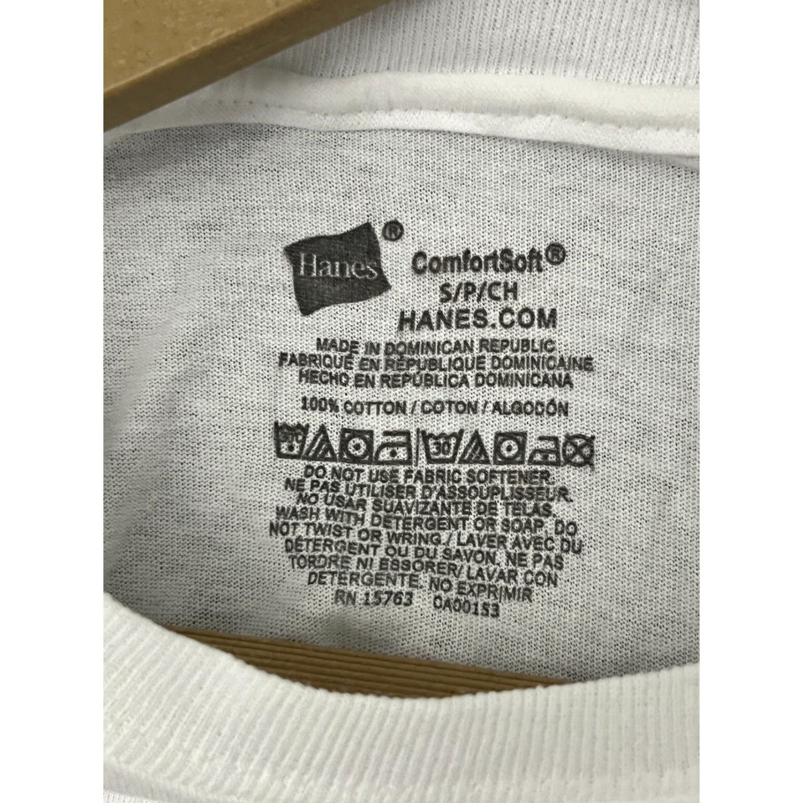Hanes Hanes Mens 2-Pack White Crew + V-Neck Tee T-Shirt Comfortsoft Short Sleeve S Mens Shirt White 2-Pack Casual Classic Size US S / EU 44-46 / 1 - 5 Thumbnail