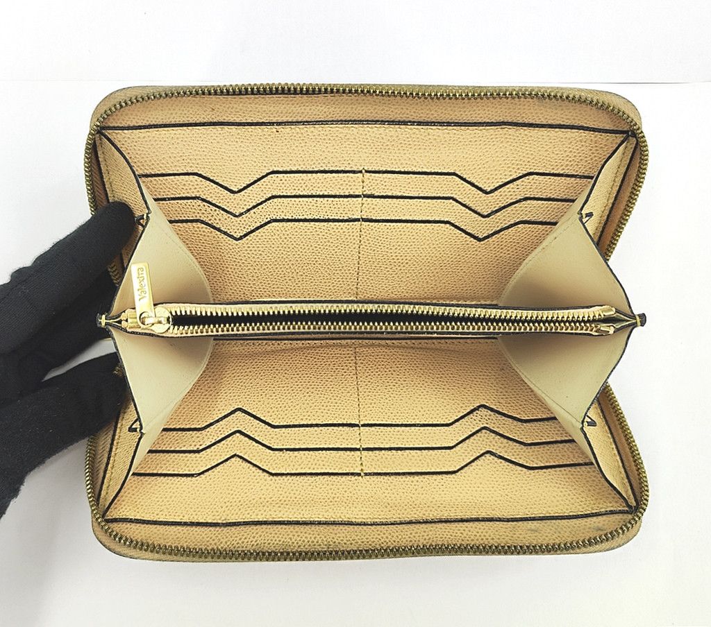 Valextra VALEXTRA full leather brown pebble round zipper wallet Size ONE SIZE - 4 Thumbnail