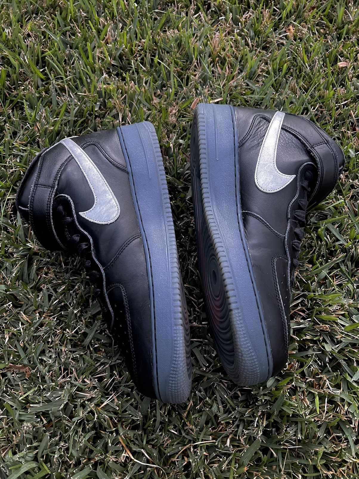 CLEAN Nike Air Force Mid Lux Velvet size 13 Black Shoes