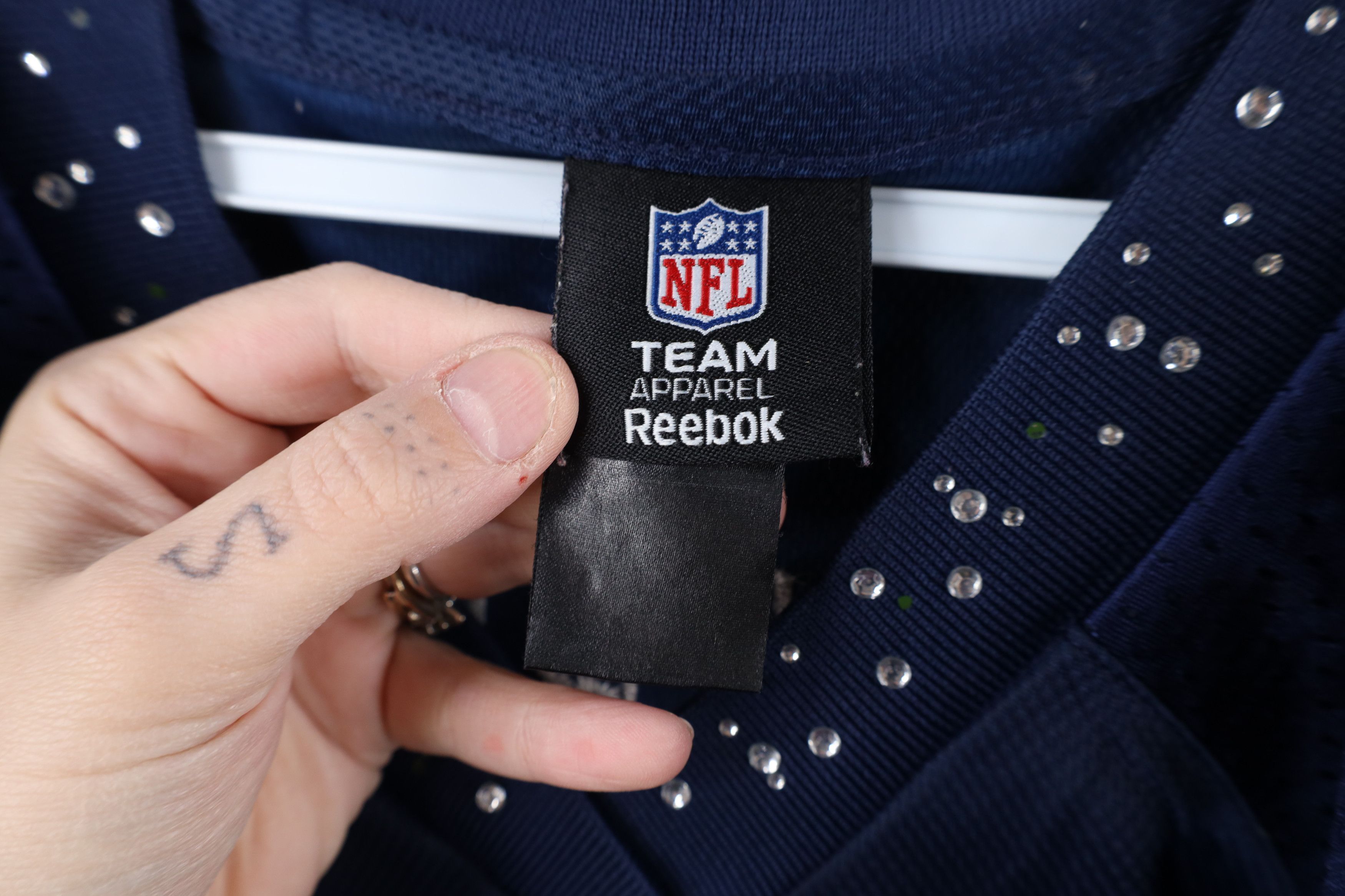 Reebok × Vintage Vintage Reebok Ware Dallas Cowboys Football Jersey Blue Size L / US 10 / IT 46 - 9 Thumbnail