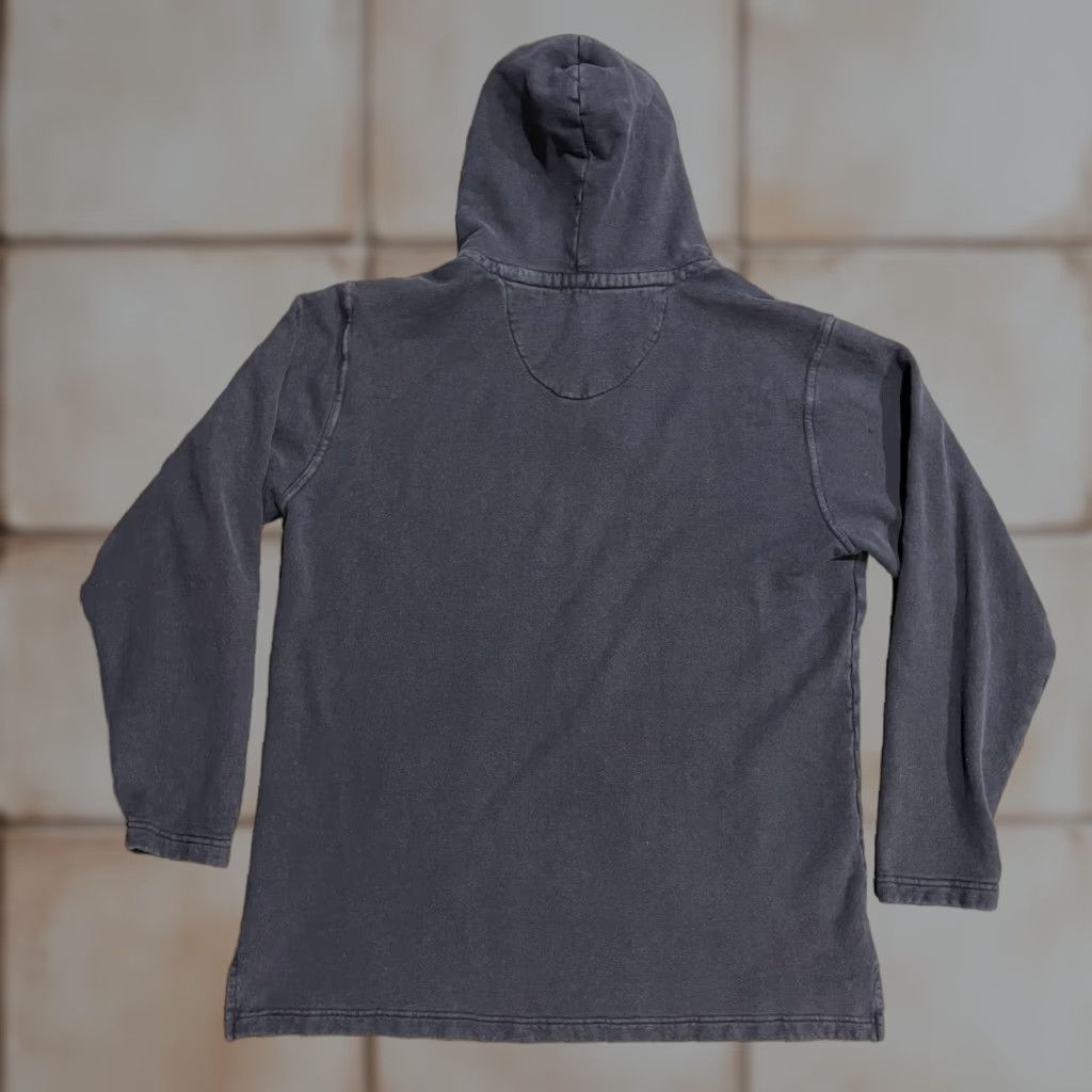 Gramicci Gramicci Hoodie Mens M Blue Hemp Organic Cotton Pullover Sweatshirt V Notch Neck Front Kangaroo Pocket Logo Size US M / EU 48-50 / 2 - 1 Thumbnail