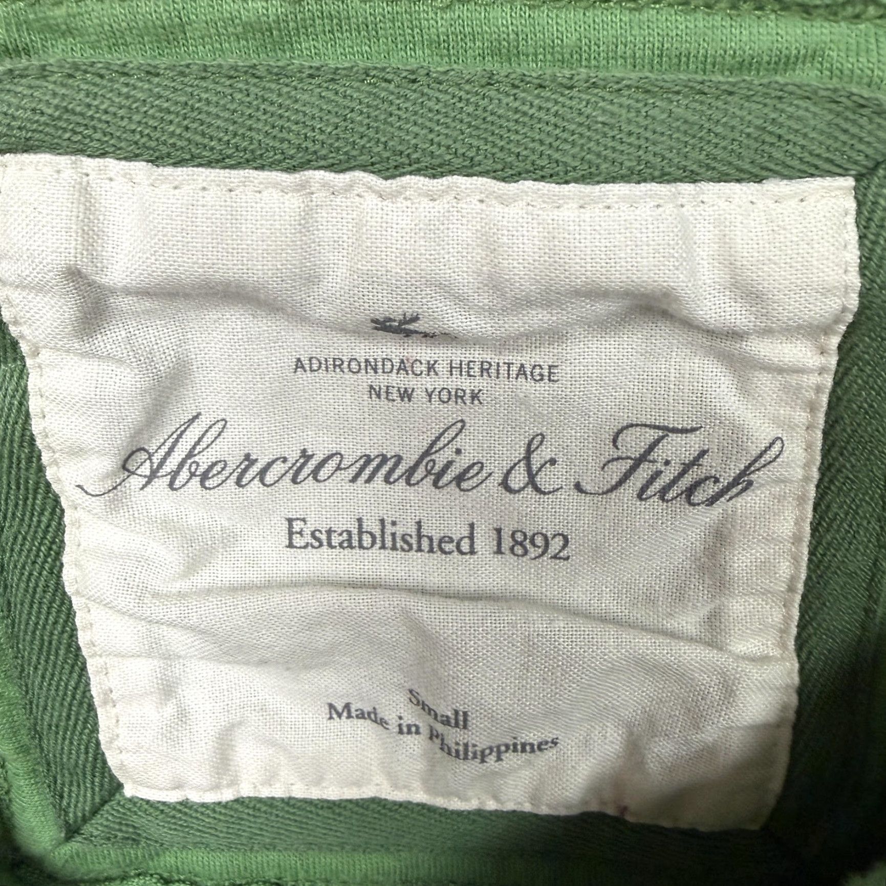 Abercrombie & Fitch Abercrombie & Fitch Sweatshirt Womens S Green Boat Neck Grunge Adirondack Heritage Cropped Pullover Casual Sweatshirt Size S / US 4 / IT 40 - 6 Thumbnail