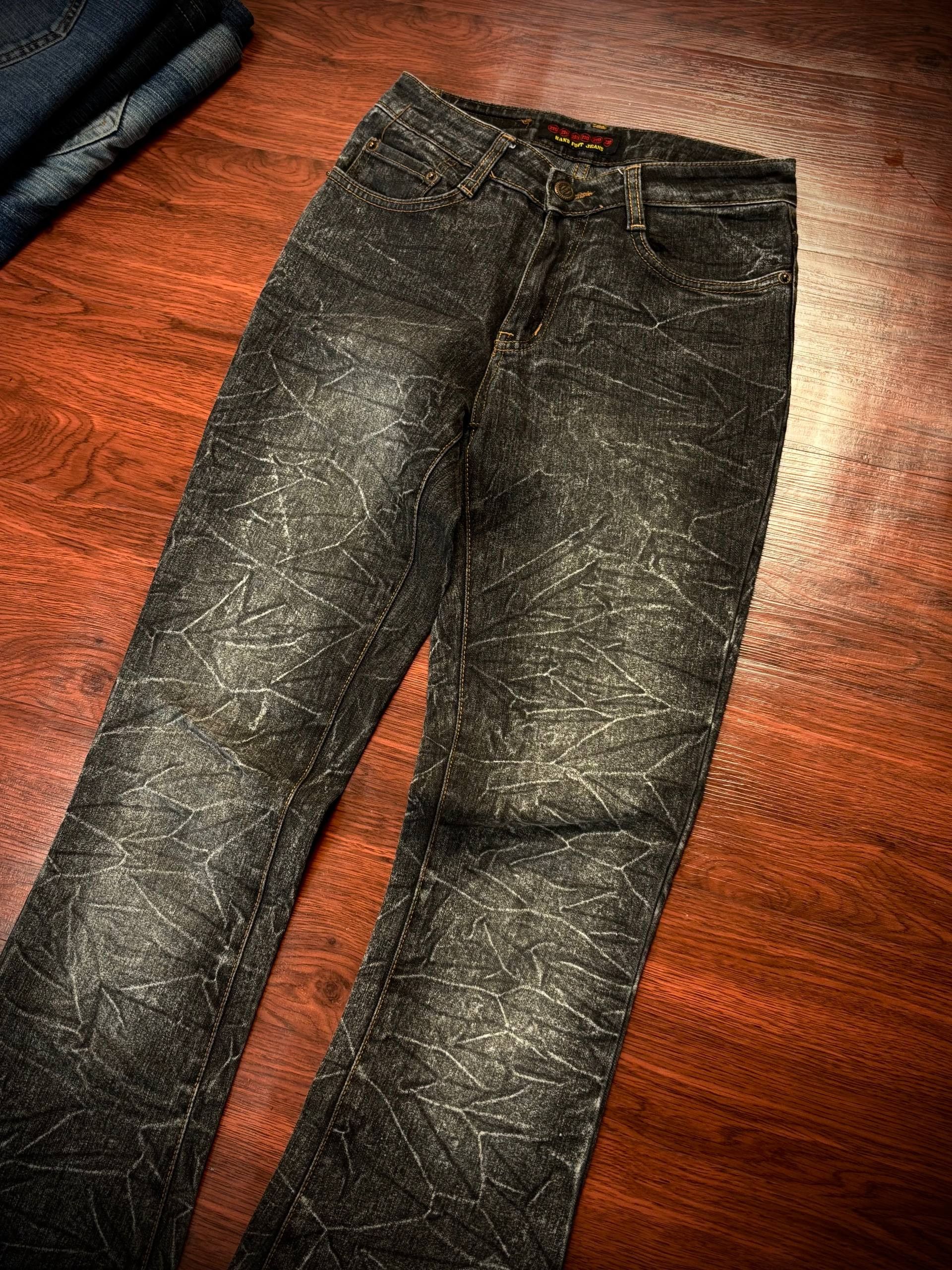 Tornado Mart Vintage Japanese 210 Flare Jeans Crack Wash Denim Pants Size 28" / US 6 / IT 42 - 2 Thumbnail