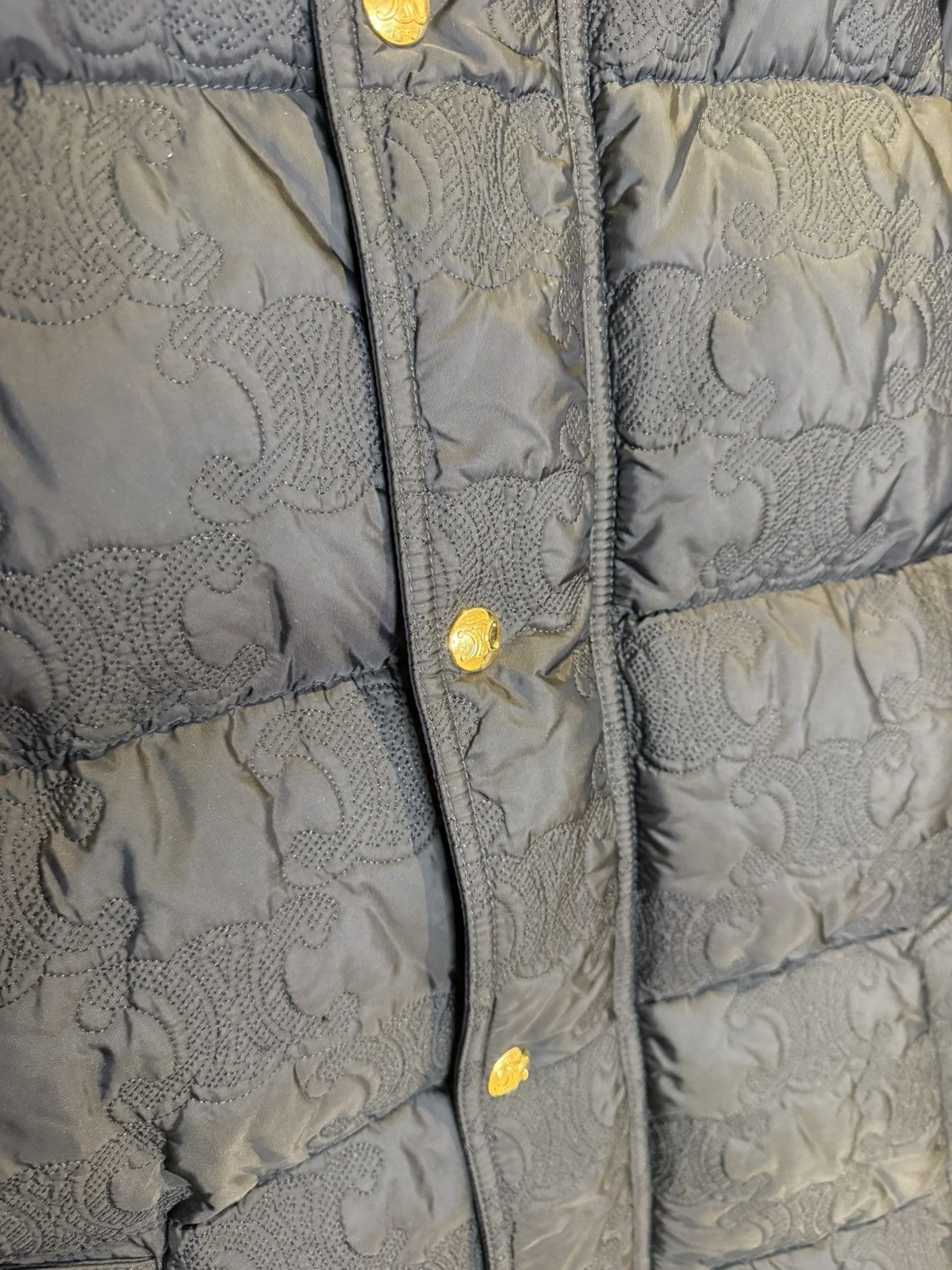 Celine $5k Celine Long Triomphe black logo coat jacket Hedi Slimane Size US M / EU 48-50 / 2 - 15 Thumbnail