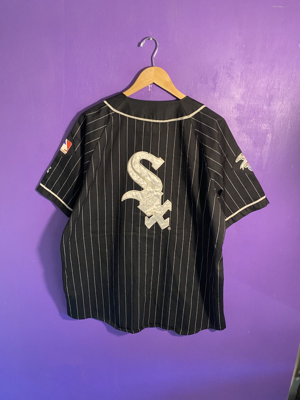 Starter Vintage 90s Starter Chicago white sox pinstripe jersey Size US XL / EU 56 / 4 - 2 Thumbnail