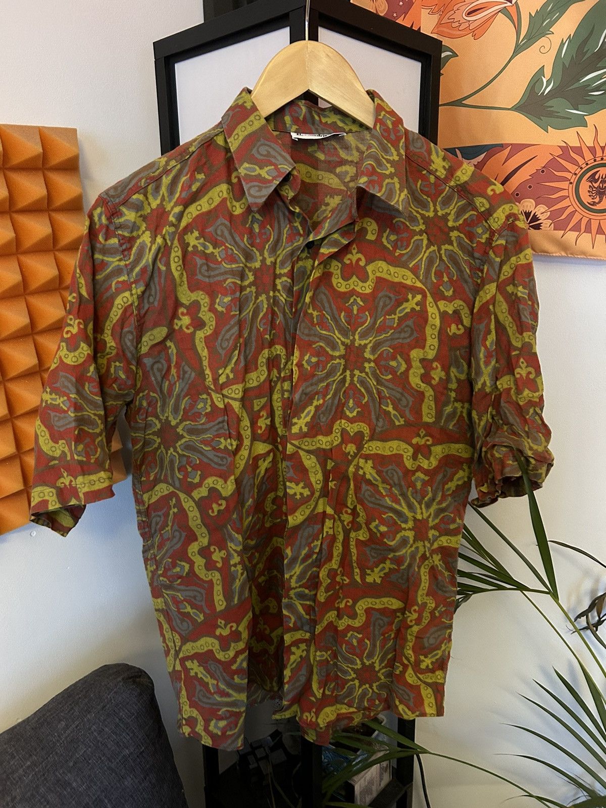 Vintage Vintage Italian shirt yellow & red Size US M / EU 48-50 / 2 - 1 Thumbnail
