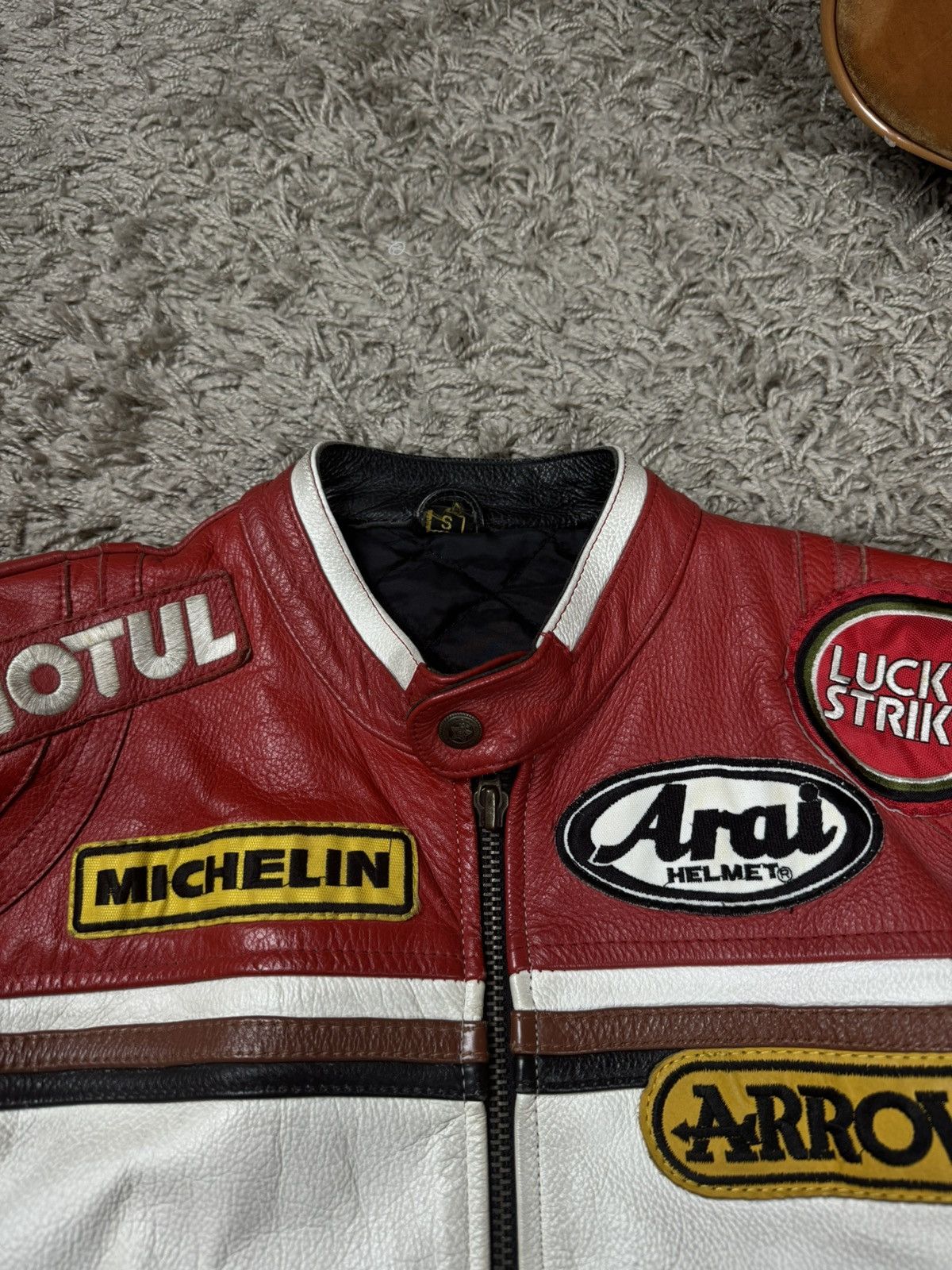 Vintage Vintage leather jacket Lucky Strike original retro item Size US S / EU 44-46 / 1 - 3 Thumbnail