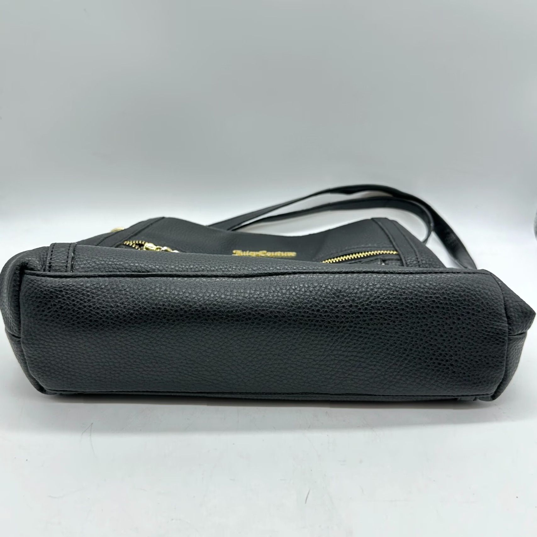 Juicy Couture Juicy Couture Shoulder Bag Women Medium Black Leather Gold Hardware Zipper Pebble Seas the Day Size ONE SIZE - 3 Thumbnail