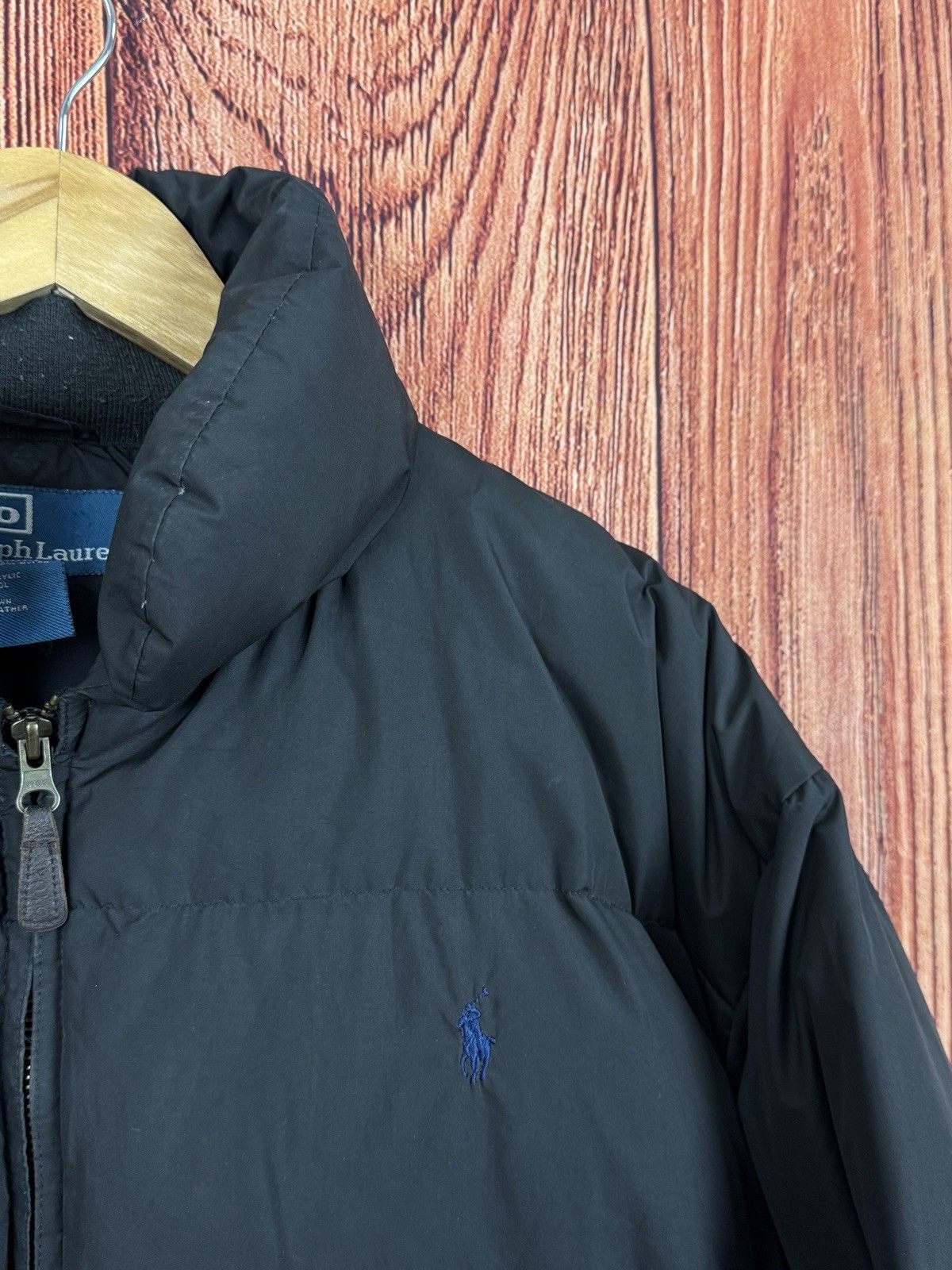 Polo Ralph Lauren Vintage Polo By Ralph Lauren Down Puffer Black Bomber Jacket Size US L / EU 52-54 / 3 - 5 Thumbnail