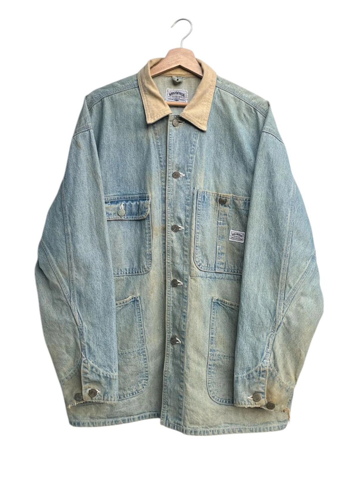 Big John × Universal Works Vintage 70’s Big John World Workers Denim Chore Jacket Size US L / EU 52-54 / 3 - 2 Thumbnail