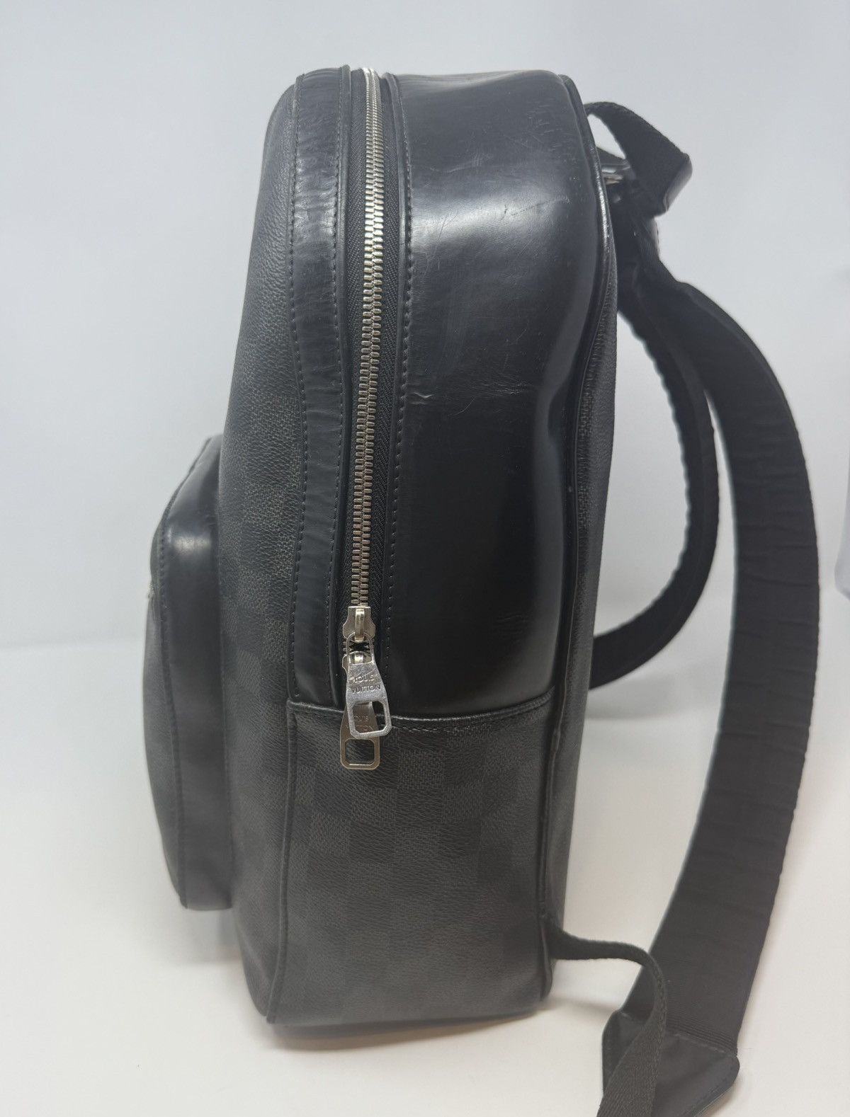 Louis Vuitton Louis Vuitton Josh Backpack Damier Graphite Black Leather Size ONE SIZE - 3 Thumbnail