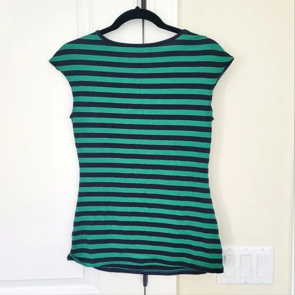 Other B'leev Striped Cutout Twist Neck Cap Sleeve Top Size M / US 6-8 / IT 42-44 - 7 Thumbnail
