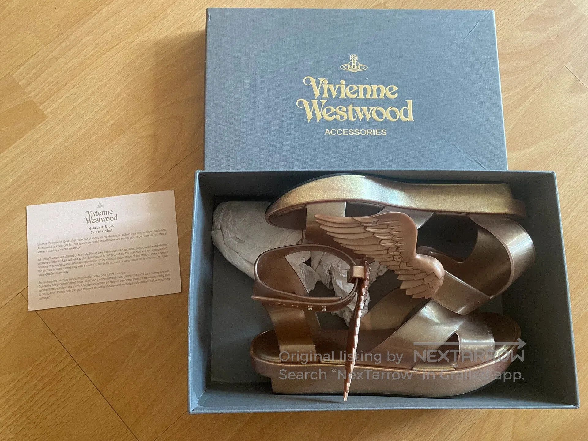 Vivienne Westwood Vivienne Westwood Gold Wing Sandals. Size US 6 / IT 36 - 1 Thumbnail