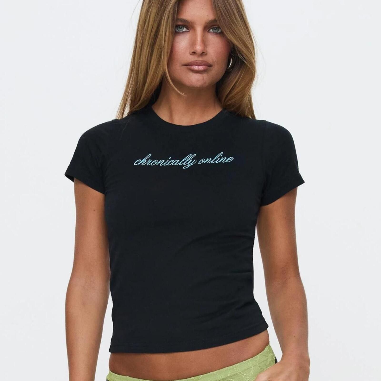 Other Princess Polly chronically online top black Size XS / US 0-2 / IT 36-38 - 1 Thumbnail