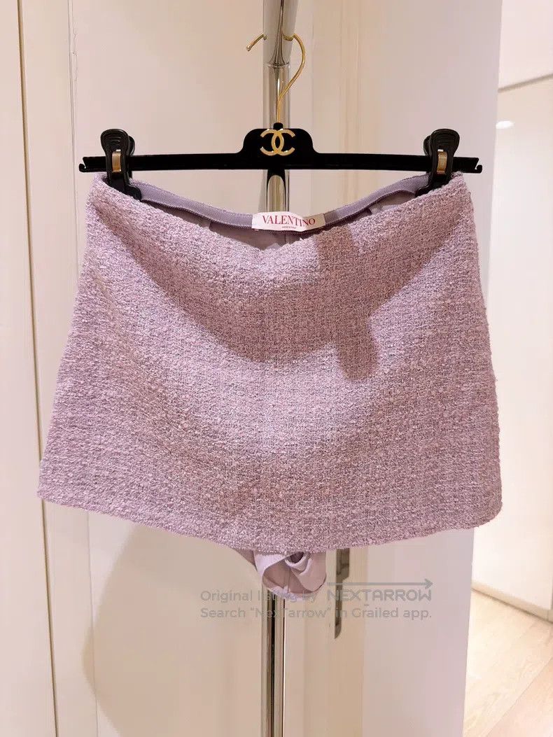 Valentino Valentino Pink purple tweed skirt Size S / US 4 / IT 40 - 1 Thumbnail