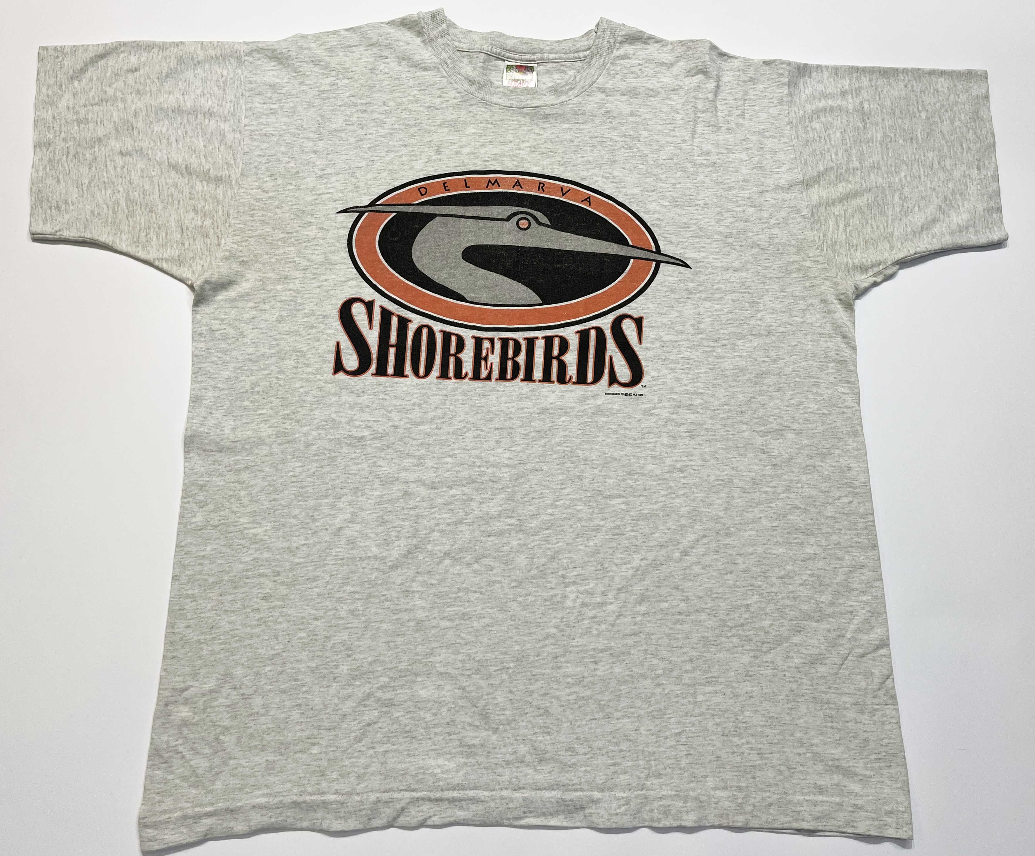Fruit Of The Loom Vintage 1996 MiLB Delmarva Shorebirds Minor Baseball T-Shirt Size US XL / EU 56 / 4 - 1 Thumbnail