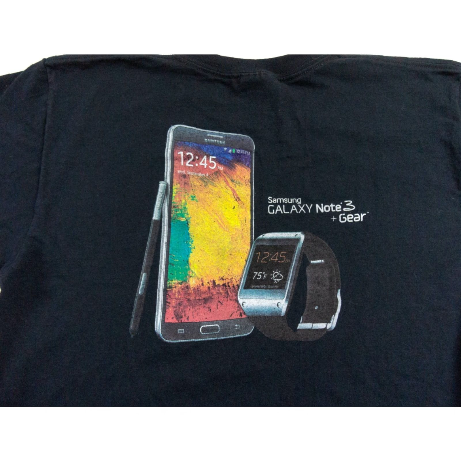Port & Company VINTAGE Samsung Galaxy Note 3 T-Shirt Mens Medium Black Cotton Crew Neck Logo All Seasons Shirt M Mens Size US M / EU 48-50 / 2 - 2 Thumbnail
