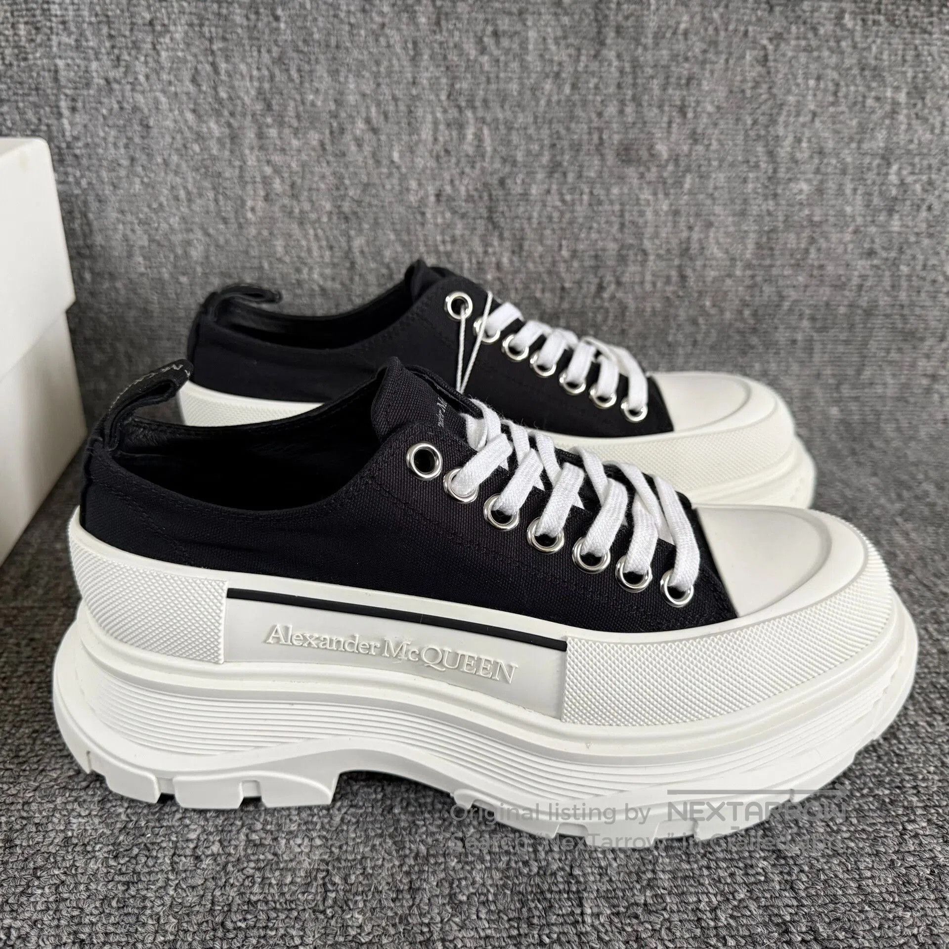 Alexander McQueen Alexander McQueen Platform Canvas Shoes. Size US 7 / IT 37 - 5 Thumbnail