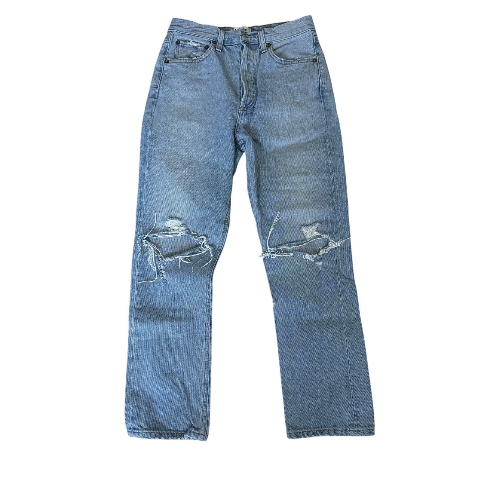 Agolde AGOLDE Riley High Rise Straight Crop Jeans Clear Skies Size 25" / US 0 / IT 36 - 2 Thumbnail