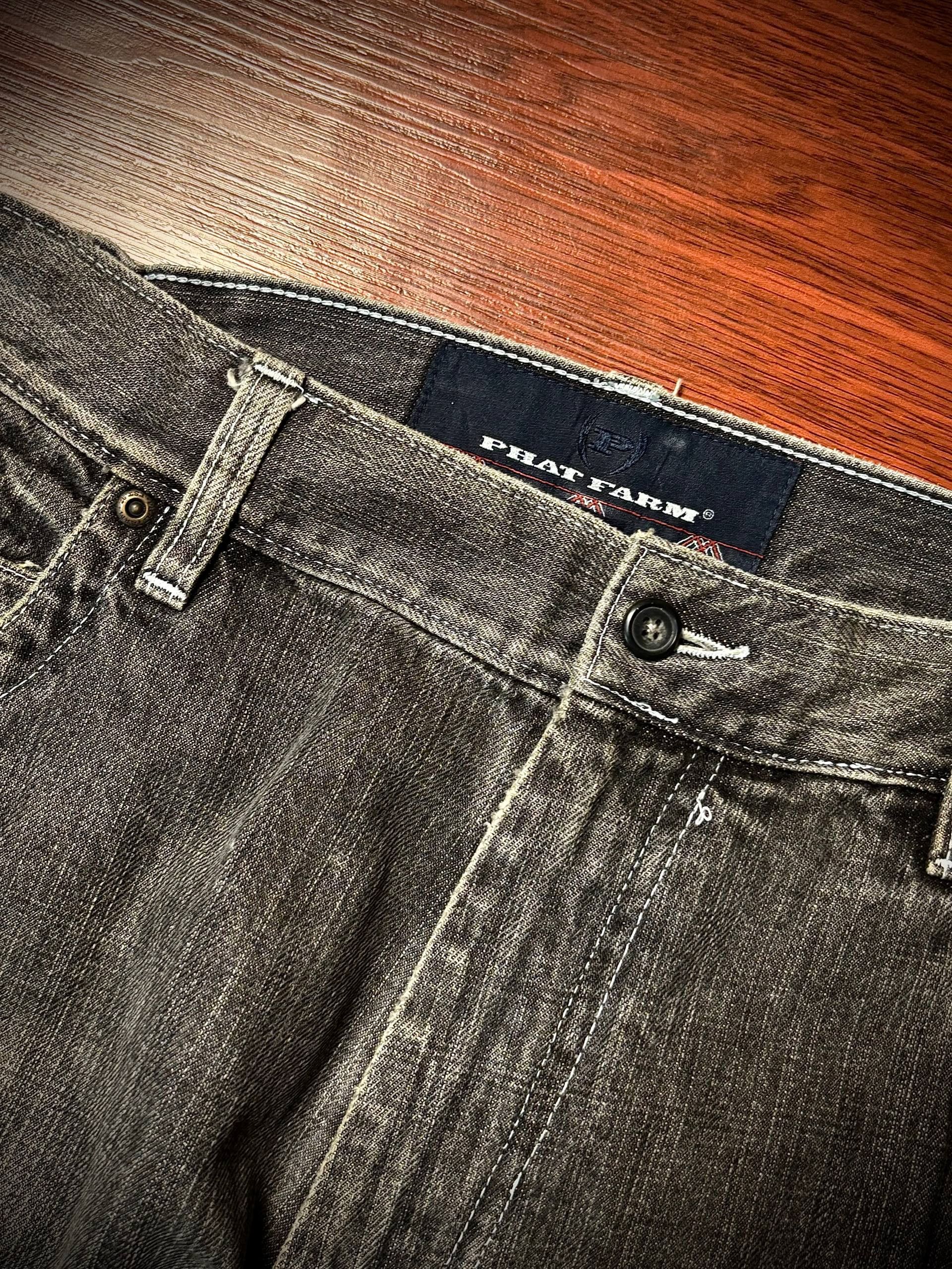 JNCO Vintage 00s Phat Farm Black Denim Pants Size US 36 / EU 52 - 6 Thumbnail