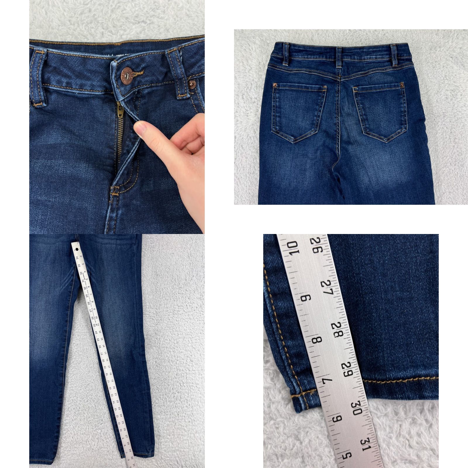 Vintage INC International Concepts Jeans Womens 6 Blue Denim High Rise Skinny Cotton Size 28" / US 6 / IT 42 - 8 Thumbnail