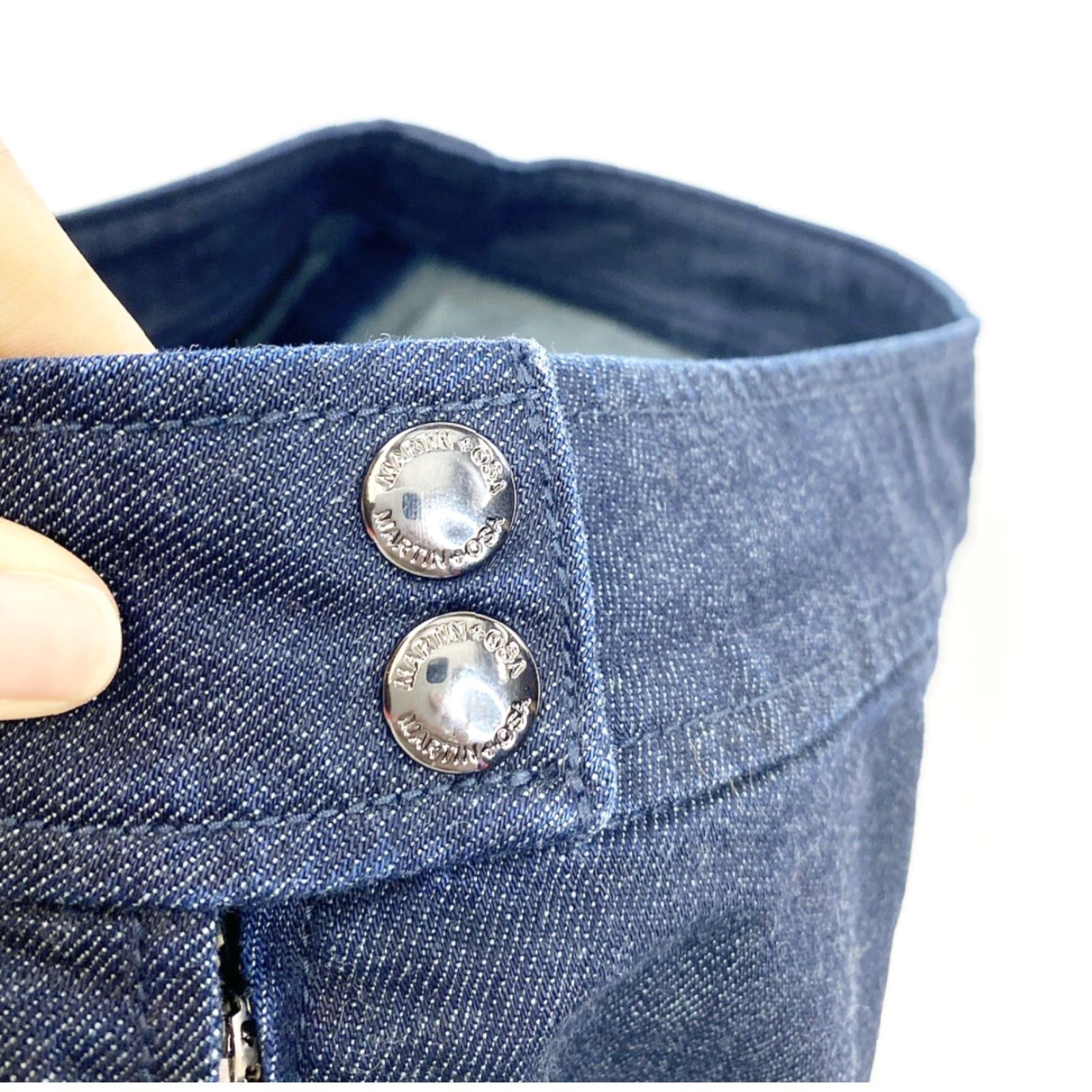 Denime Martin Osa Pencil Skirt Women’s 14 Dark Blue Denim Pencil Skirt Women’s 14 Dark Blue Denim Size 36" / US 14 / IT 50 - 4 Thumbnail