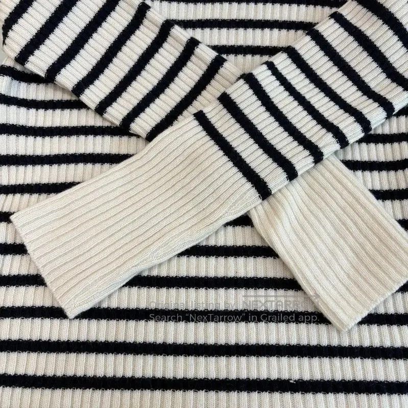 Dior Dior Winter White Striped Wool Sweater . Size S / US 4 / IT 40 - 5 Thumbnail