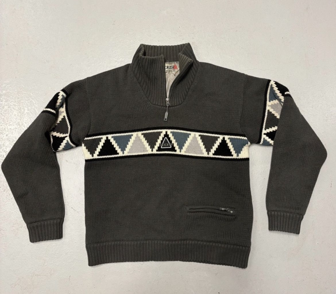 Other Sportswear of Sweden VIntage 1/4 Zip Sweater Size US L / EU 52-54 / 3 - 1 Thumbnail