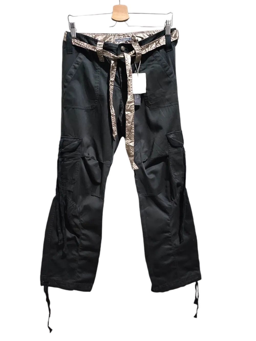 Japanese Brand Mari Posa Black Cargo Pants Size US 30 / EU 46 - 1 Thumbnail