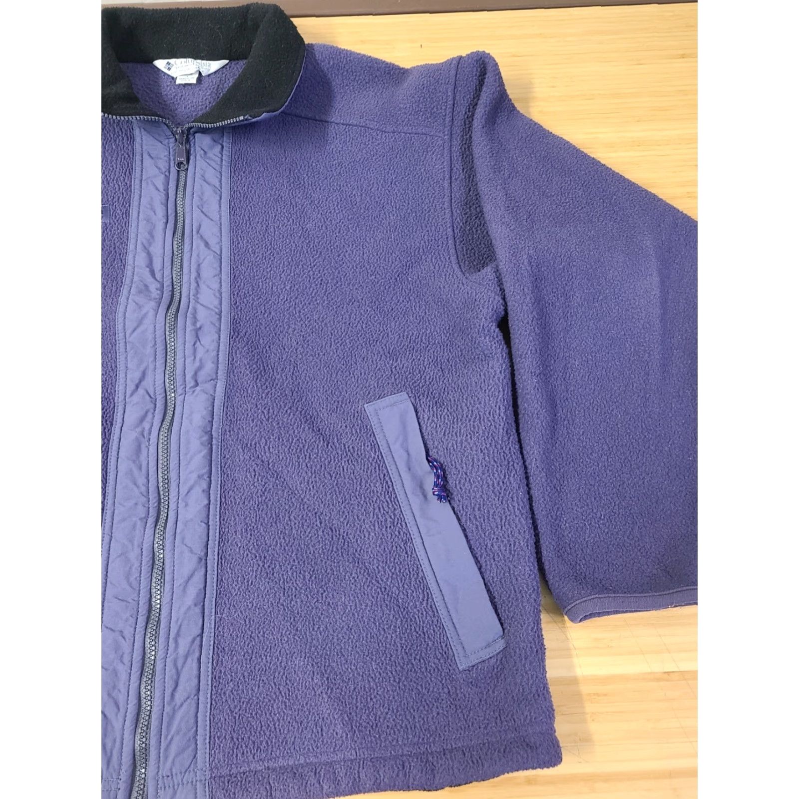 Vintage VINTAGE Columbia Jacket Mens Large Purple Fleece full zip USA Made Bomber Jacket Regular Logo Size US L / EU 52-54 / 3 - 2 Thumbnail