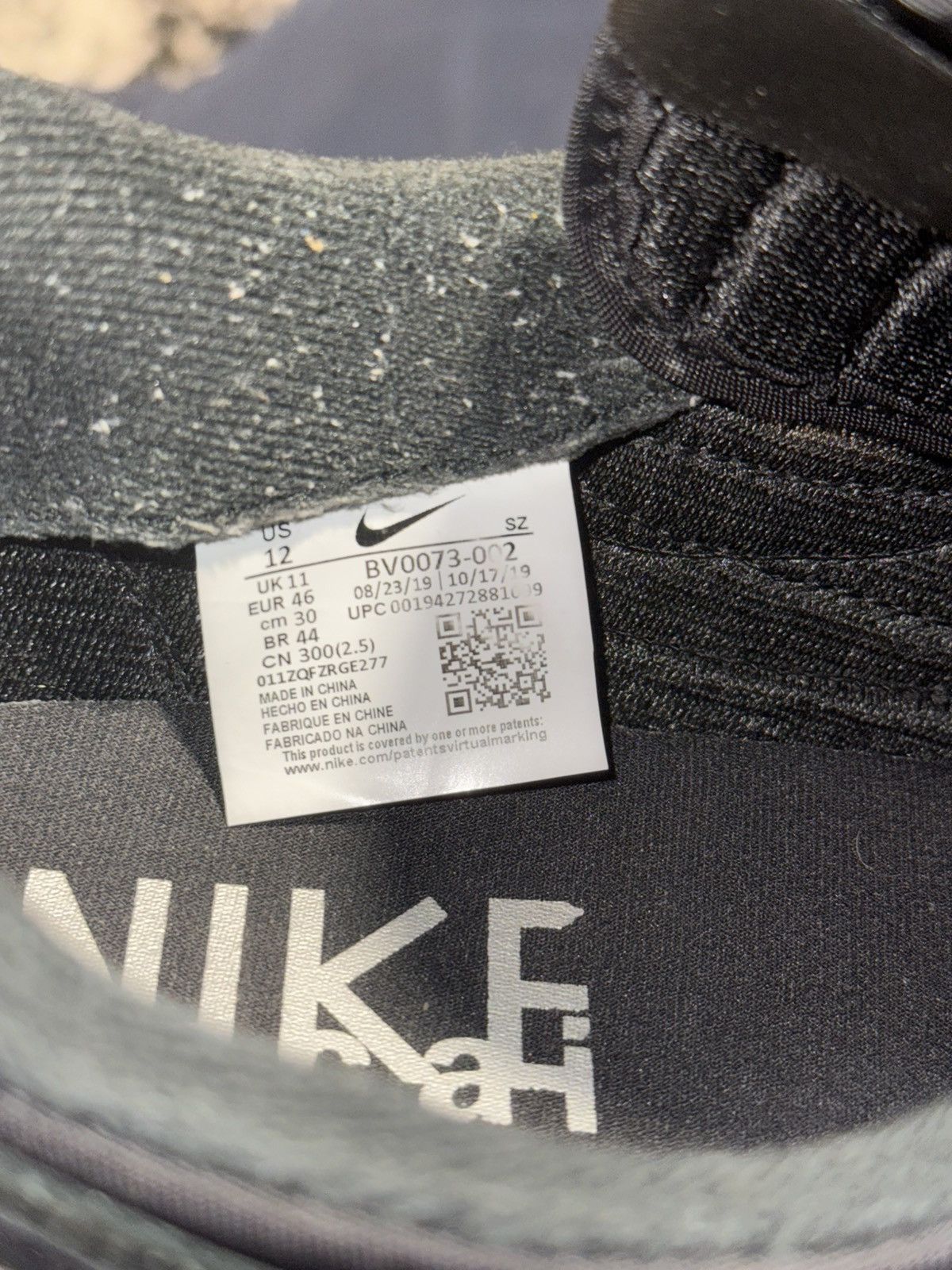 Nike × Sacai Nike Sacai LD Waffle Black Nylon Size US 12 / EU 45 - 10 Thumbnail