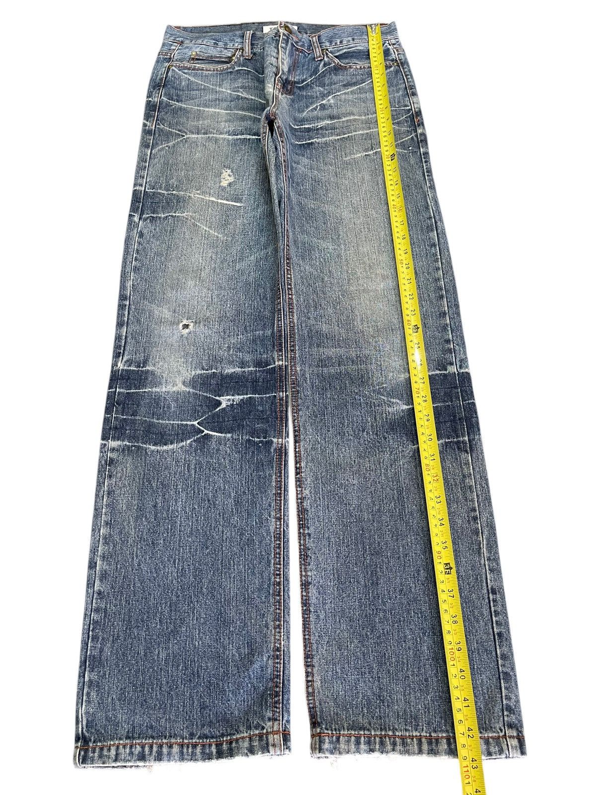 LOWBOX Vintage Lowbox Blue Faded Wash Style Loose Jeans Size US 31 - 14 Thumbnail