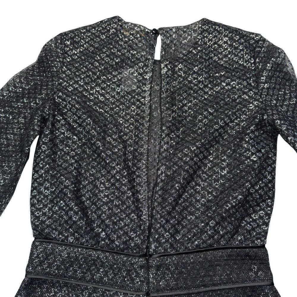 Maje NWT New $395 Maje Black Silver Long Sleeve Iana Combishort Size S / US 4 / IT 40 - 6 Thumbnail