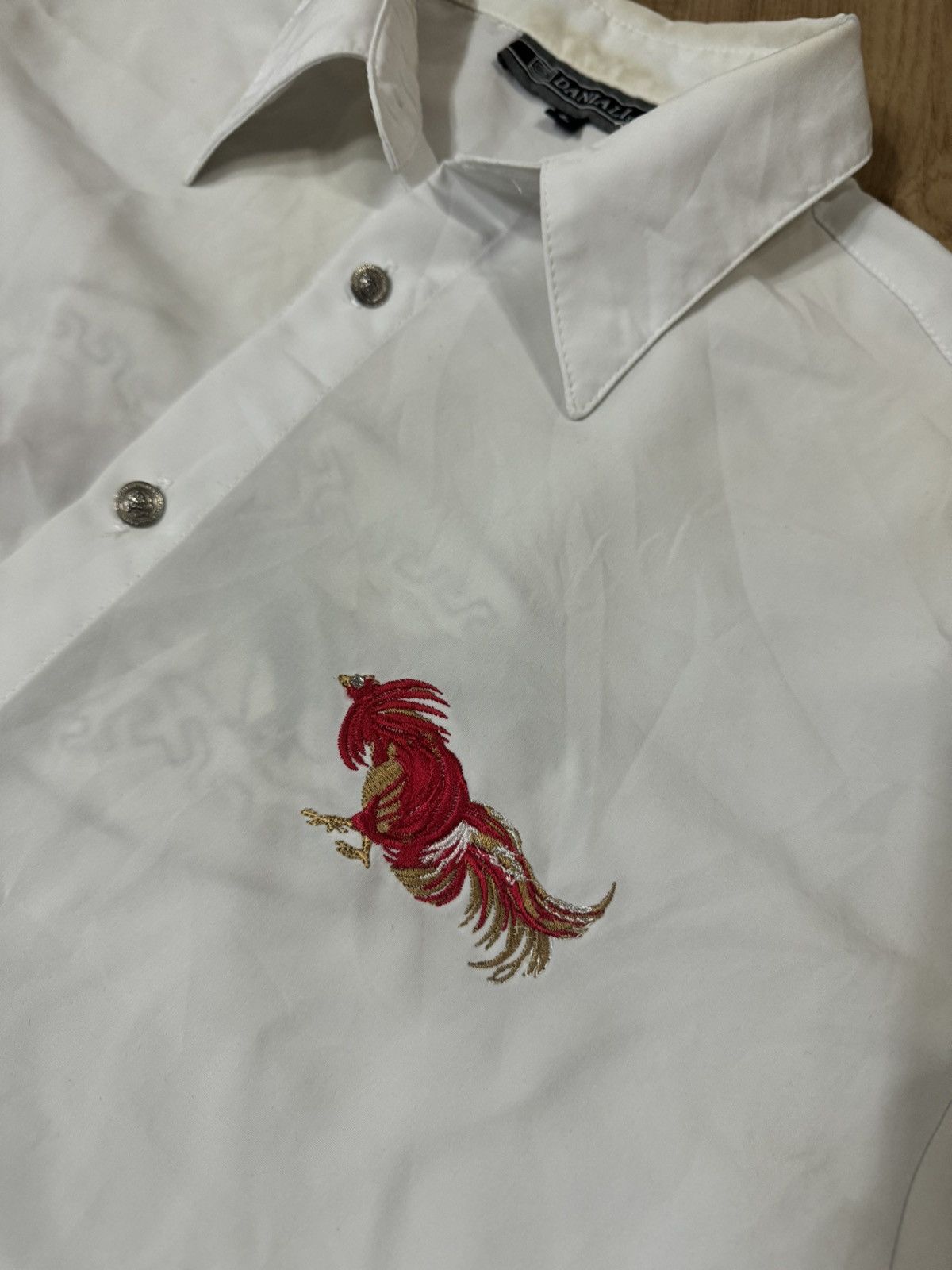 Vintage VINTAGE EMBROIDERY COCK FIGHTING SHIRT Size US L / EU 52-54 / 3 - 2 Thumbnail