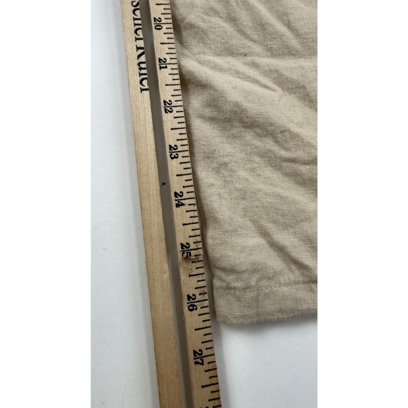 Vintage Pull & Bear Pants Womens Small Beige Linen-Blend Cargo Wide Leg Elastic Waist Size 28" / US 6 / IT 42 - 6 Thumbnail