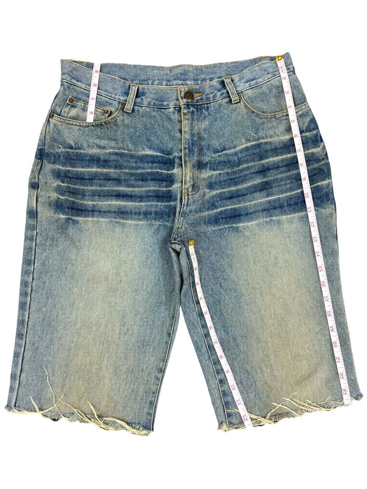 Japanese Brand Vintage Japanese Mud Wash Distress Loose Jean Shorts Jorts Size US 32 / EU 48 - 11 Thumbnail