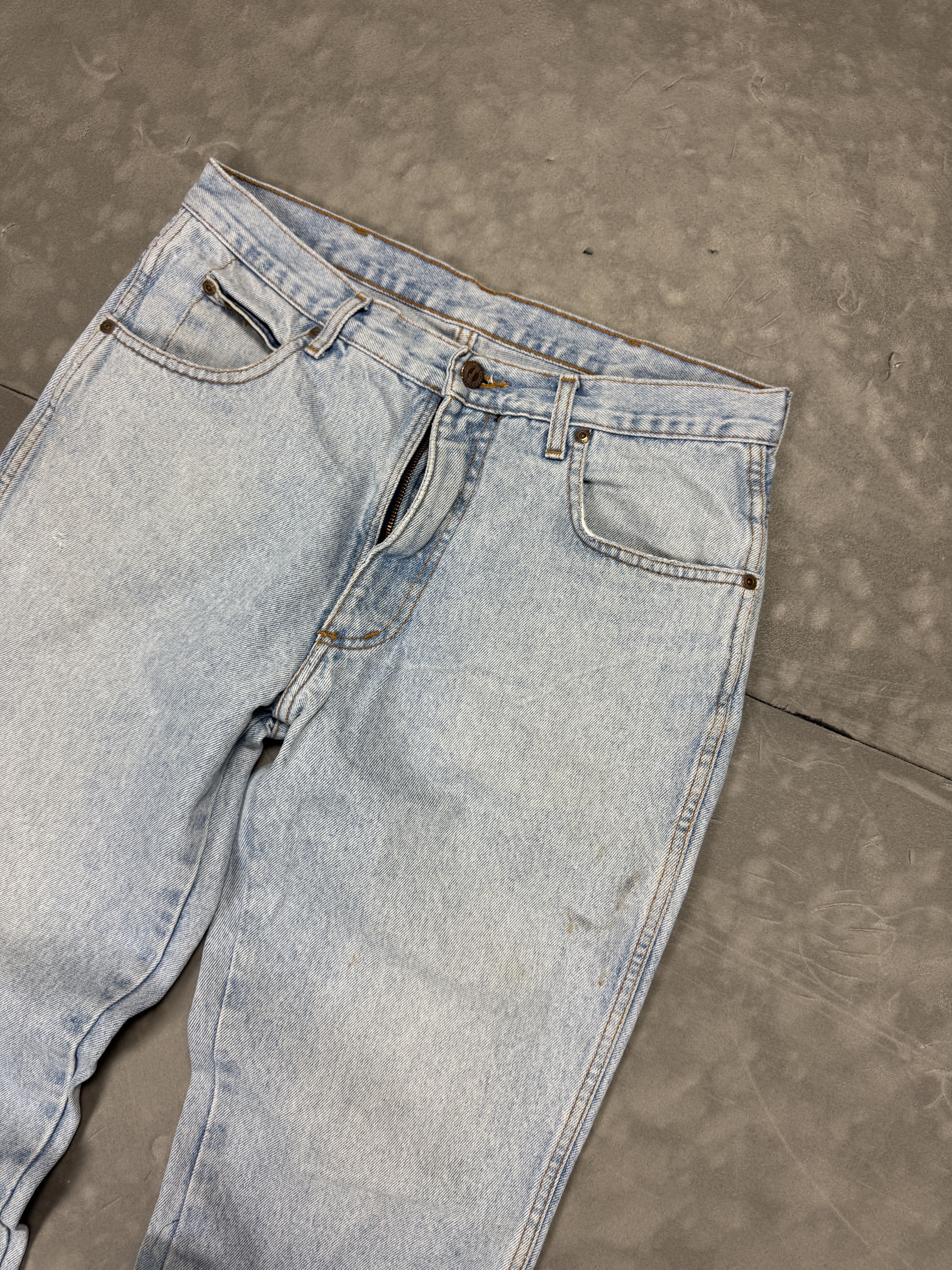 Vintage × Wrangler Vintage Wrangler washed faded denim babyblue 90s baggy Size US 32 / EU 48 - 4 Thumbnail