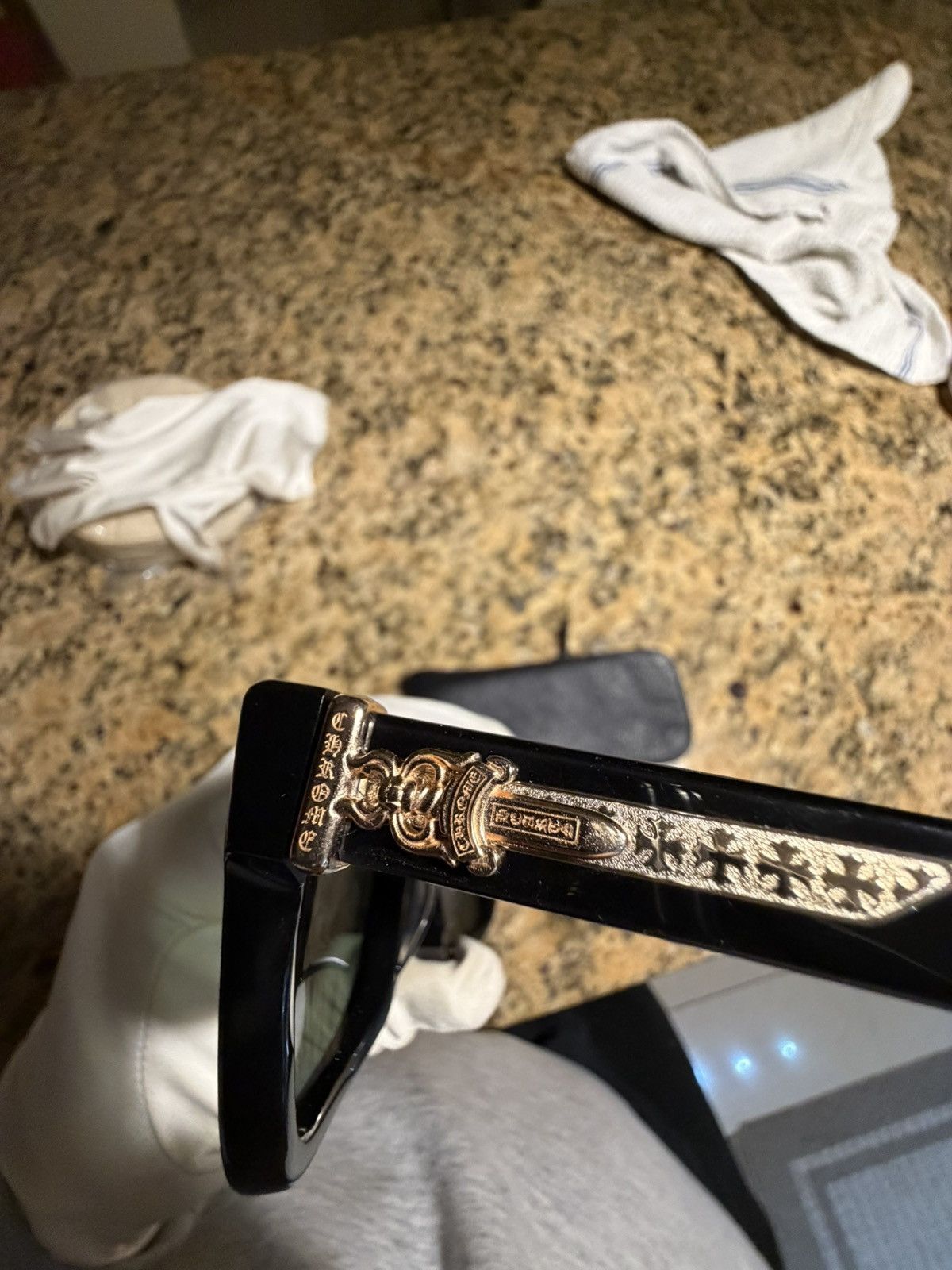 Chrome Hearts Chrome Hearts Box Officer Sunglasses Size ONE SIZE - 9 Thumbnail
