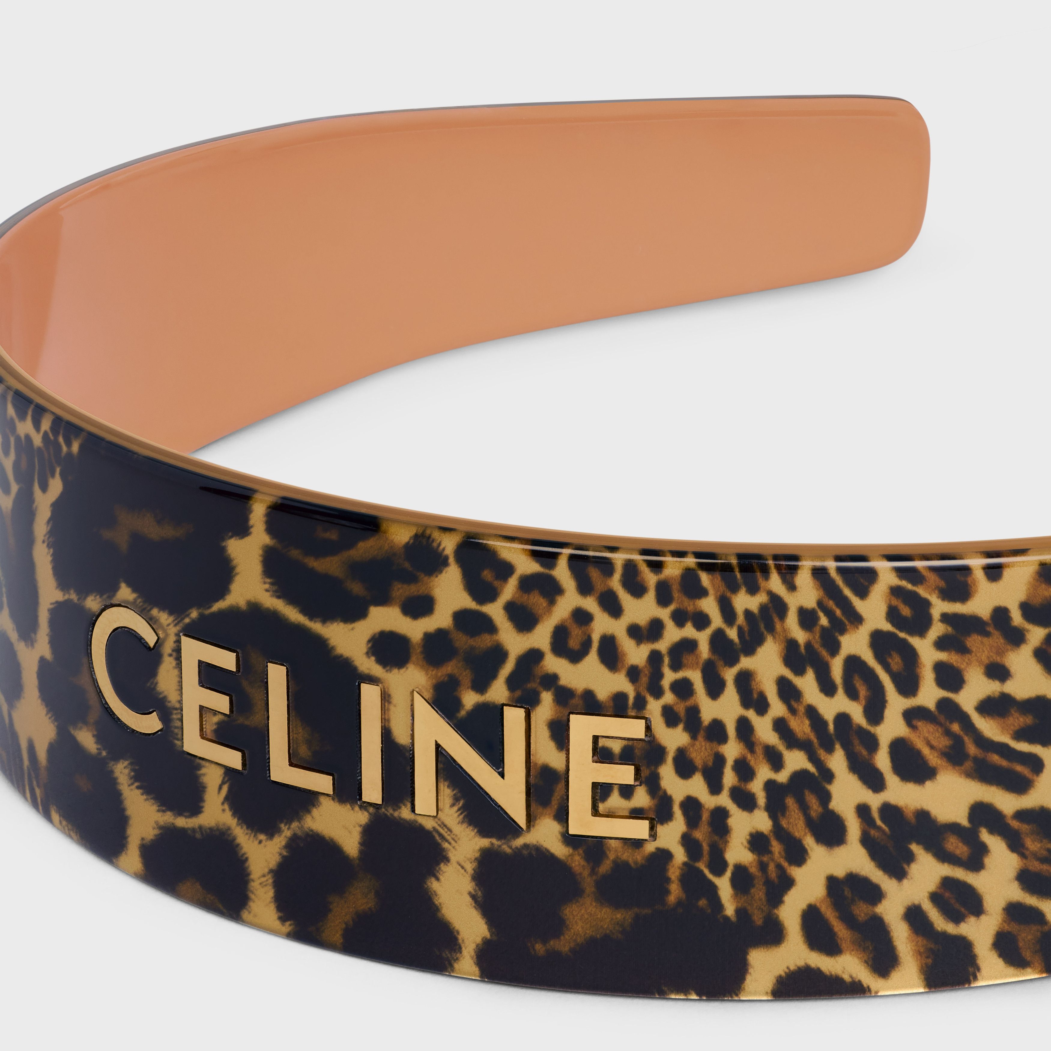 Celine o1bcso1str0925 461DJ6CST Size: OS / Headband in Leopard/Gold Size ONE SIZE - 3 Thumbnail