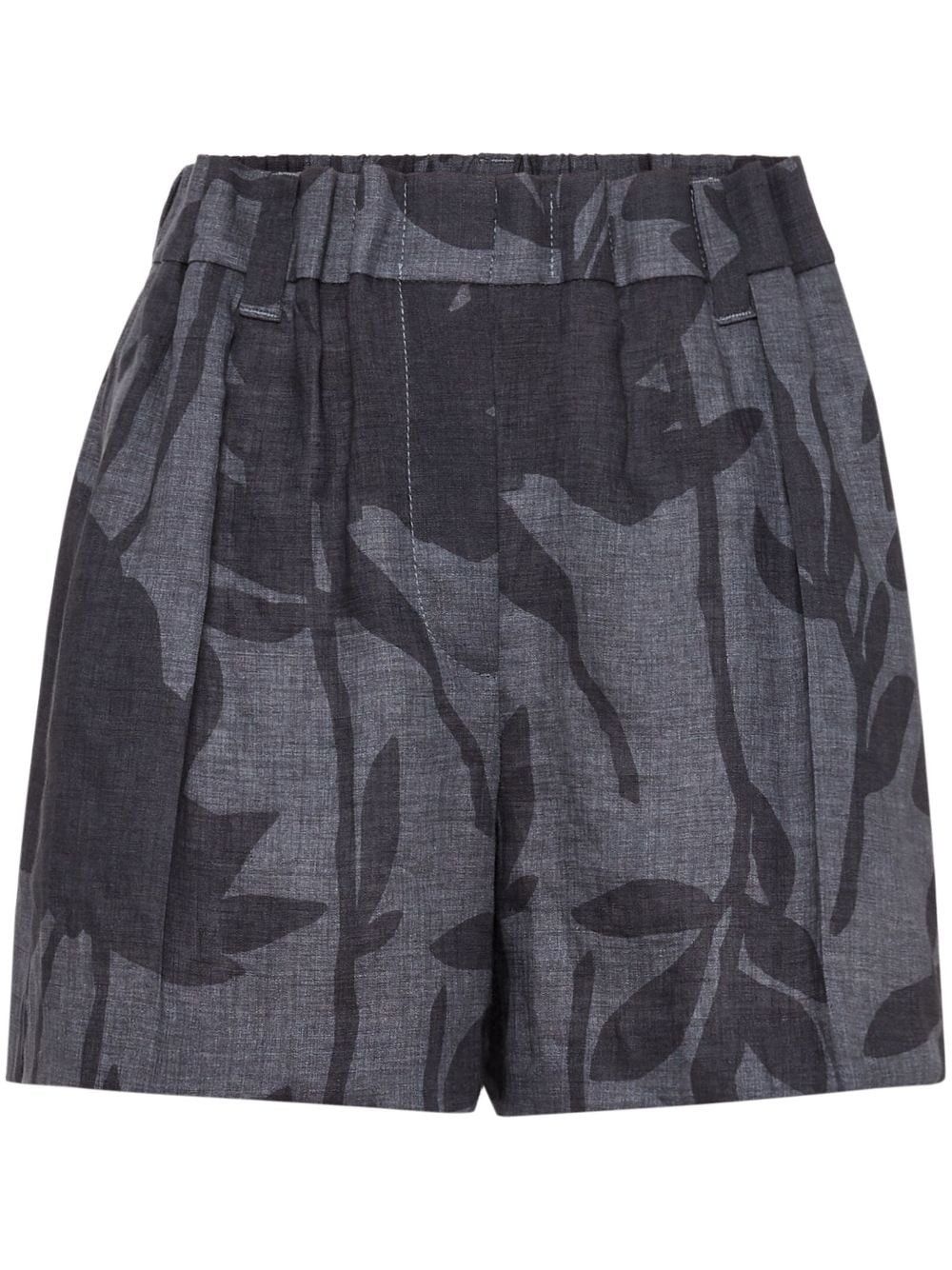 Brunello Cucinelli o1la1rc1a0425 Bermuda Short in Grey Size 28" / US 6 / IT 42 - 1 Thumbnail