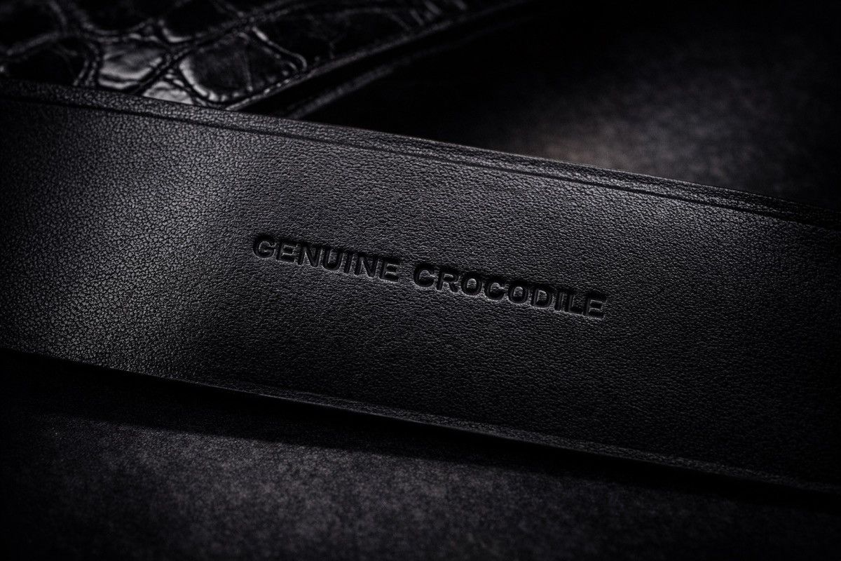 Hettabretz Hettabretz Uomo Genuine Crocodile Leather Belt Size 38 - 3 Thumbnail