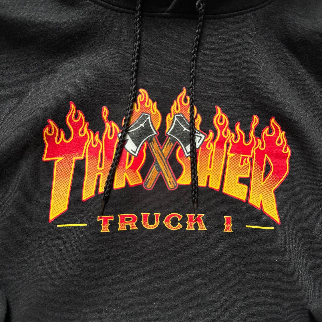 Thrasher Thrasher Baggy Skate Flame Trucks Black Hoodie Size US L / EU 52-54 / 3 - 5 Thumbnail