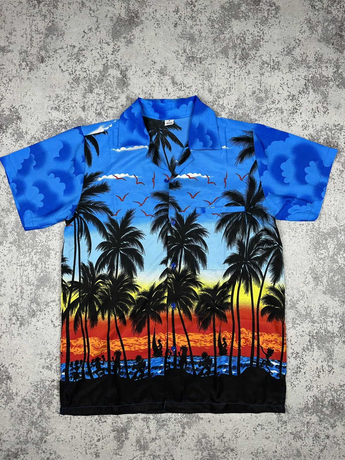 Vintage Vintage Hawaiian Sunset Shirt Palm Tree Aloha Beach Vibes Size US M / EU 48-50 / 2 - 1 Thumbnail