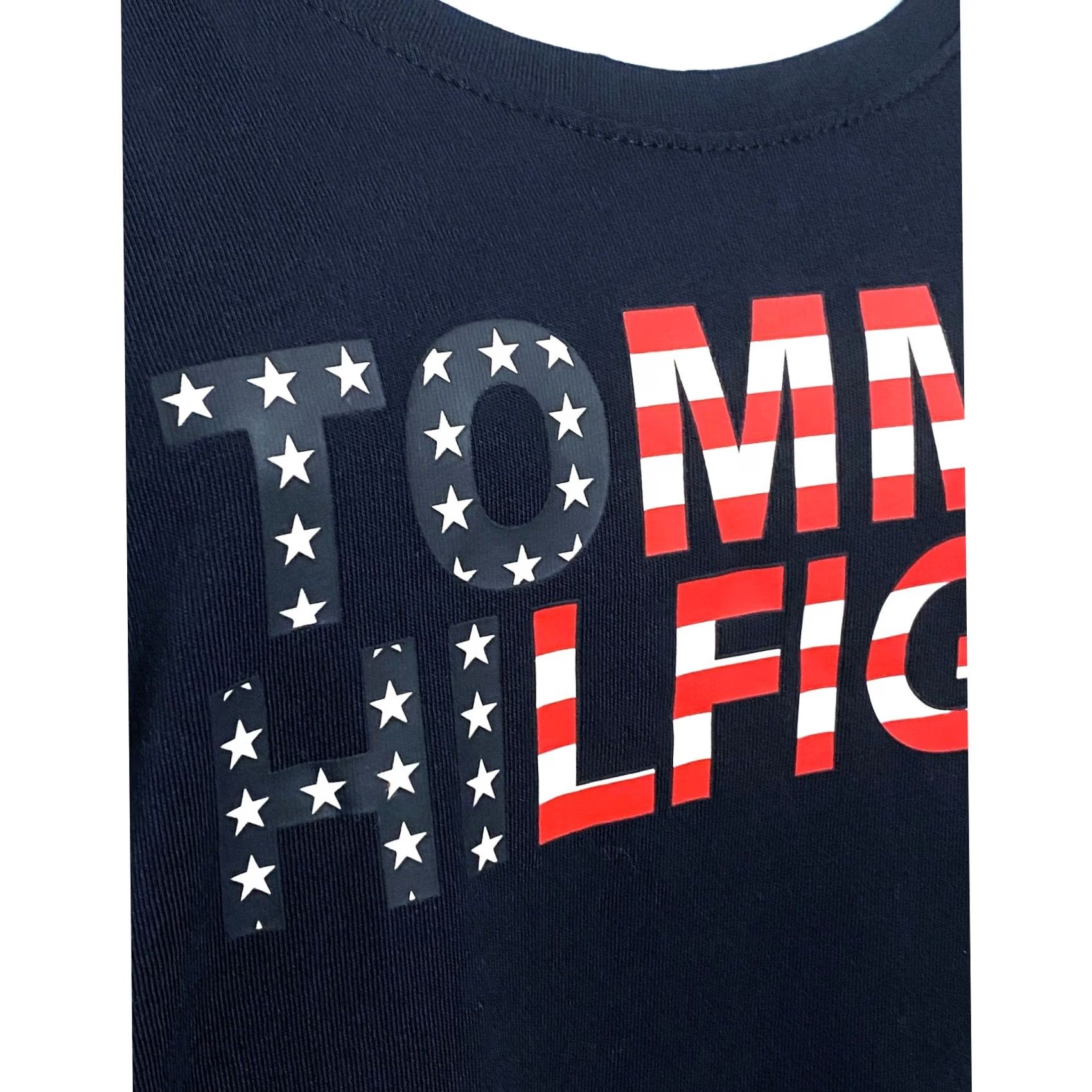 Tommy Hilfiger VINTAGE Tommy Hilfiger American Flag Shirt Womens L Side Tie Patriotic 4th of July USA Shirt Womens L Blue Pattern Solid All Seasons Mens Womens Girls Size L / US 10 / IT 46 - 3 Thumbnail