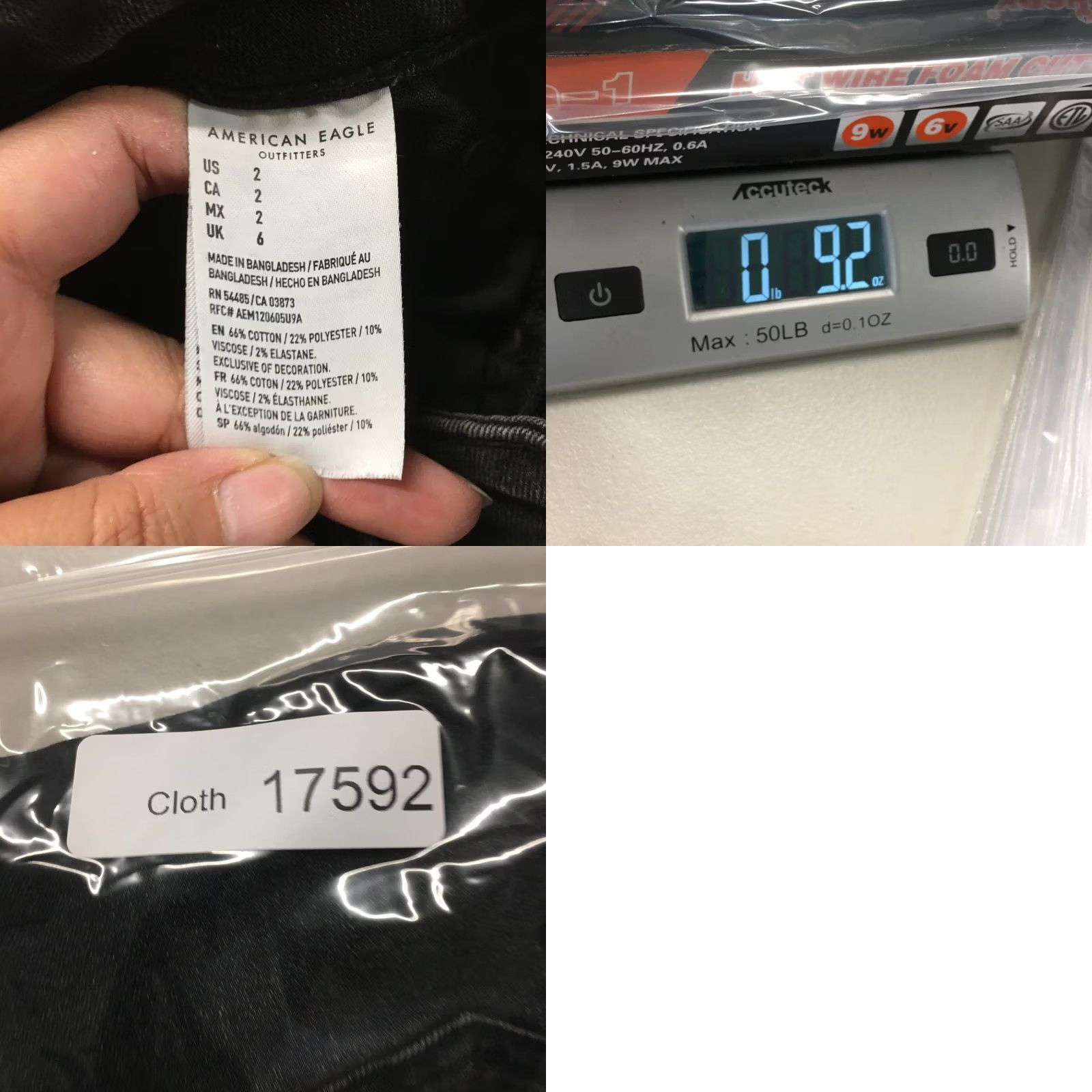 American Eagle Outfitters American Eagle Outfitters Next Level Stretch Cut-Off Shorts Womens 2 Black Cotton Blend Size 26" / US 2 / IT 38 - 9 Thumbnail