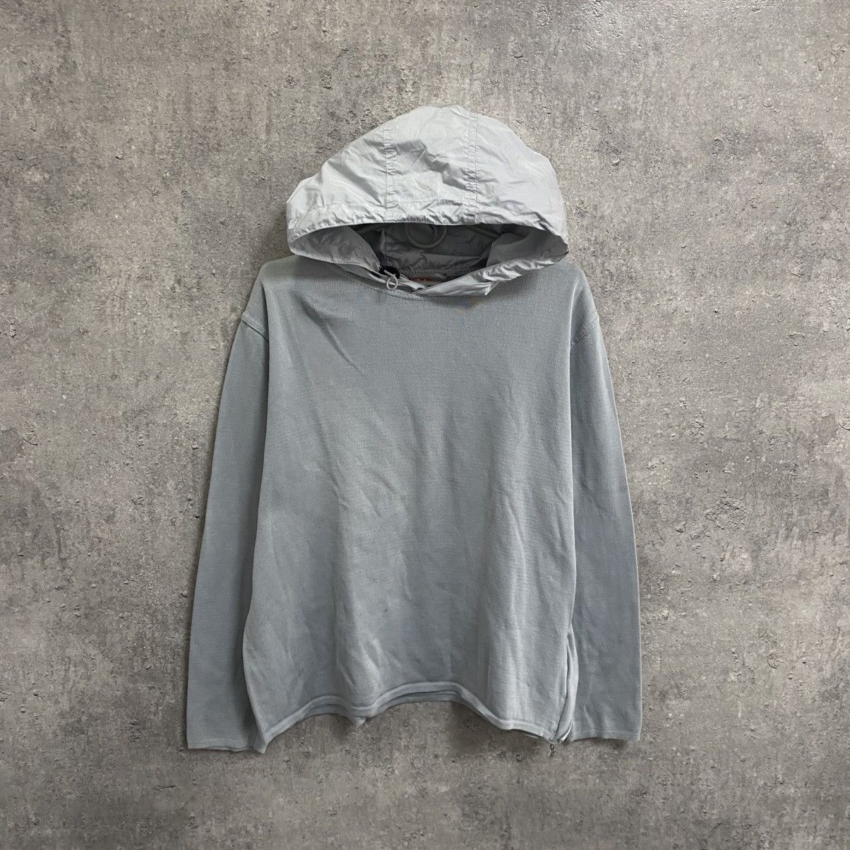 Prada Vintage Prada Hoodie with Nylon Hood Size US M / EU 48-50 / 2 - 1 Thumbnail
