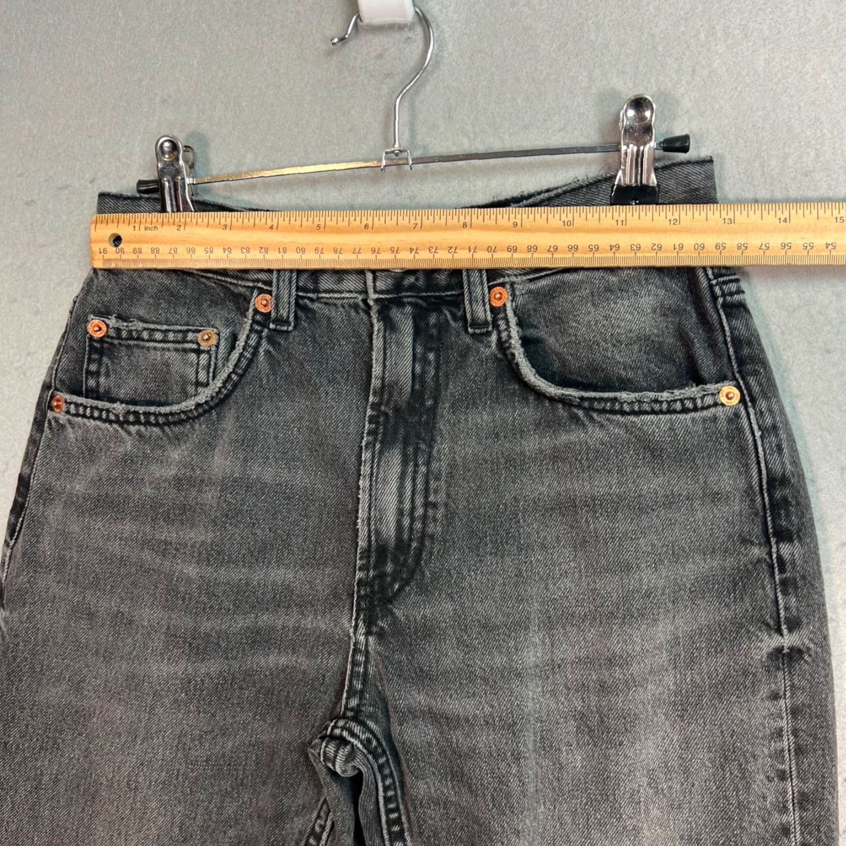 Zara Zara High-Waisted Black Denim Straight-Leg Womens Jeans Size 4 Size 27" / US 4 / IT 40 - 5 Thumbnail