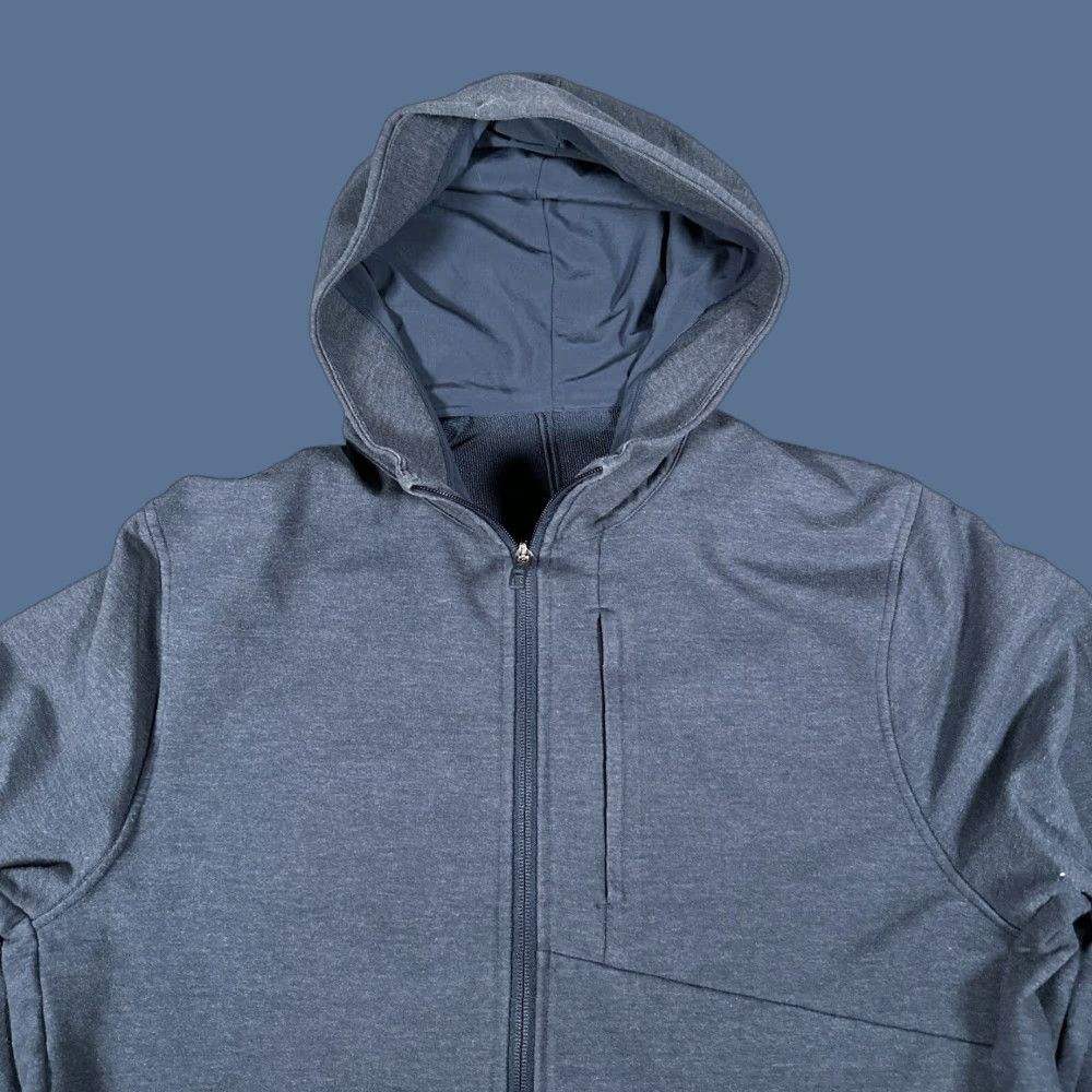 Lululemon Lululemon City Sweat Hoodie Mens Large Blue Gray Full Zip Sweatshirt Size US L / EU 52-54 / 3 - 1 Thumbnail