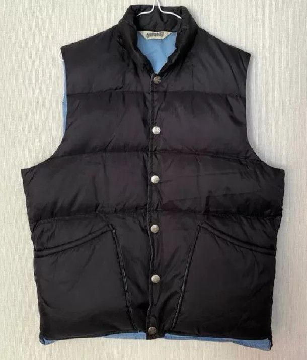 Vintage Black Padded Vest with Down Filling Size US M / EU 48-50 / 2 - 1 Thumbnail